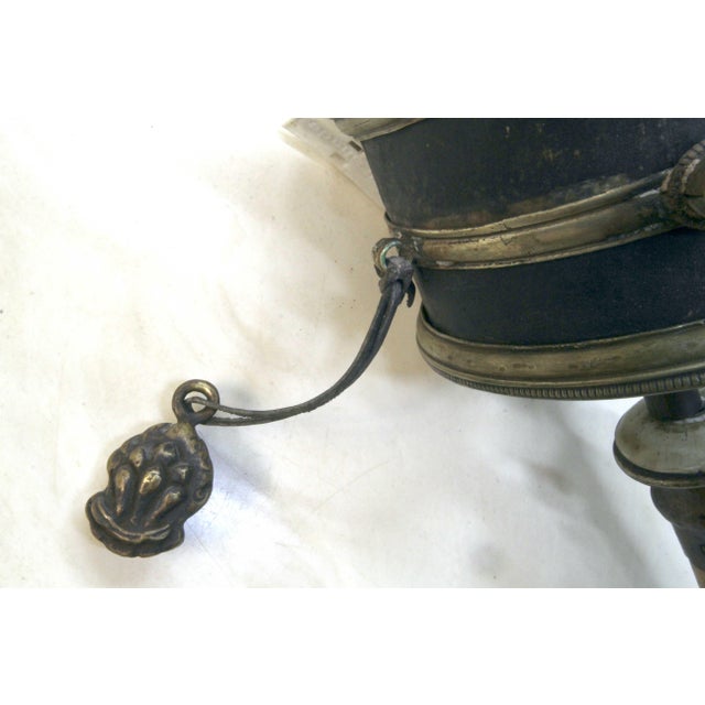 Late 19th Century 18" Tibetan Prayer Wheel W/Inner Scroll Inlaid Silver 19th Century Monastery Ritual For Sale - Image 5 of 18