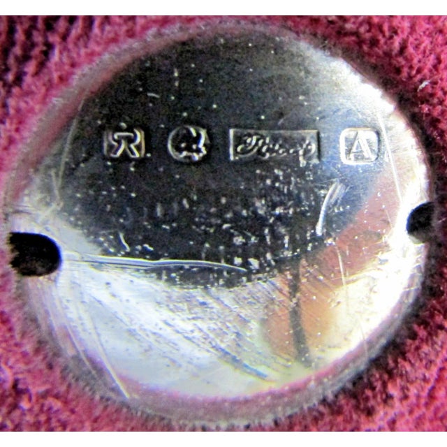 Matched Pair of Antique Silver Plated Candlesticks Marked to Base For Sale - Image 13 of 14