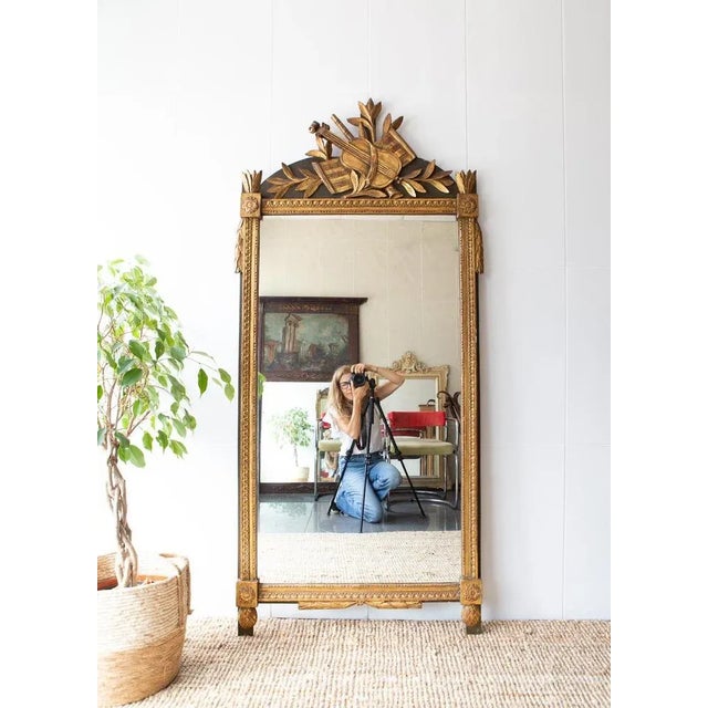 Antique French Louis XVI Style Mirror, 1900s For Sale - Image 9 of 11