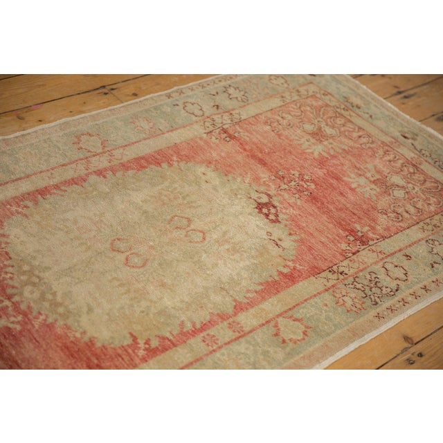 Old New House Vintage Distressed Oushak Rug Runner - 3'2" x 6'7" For Sale - Image 4 of 8