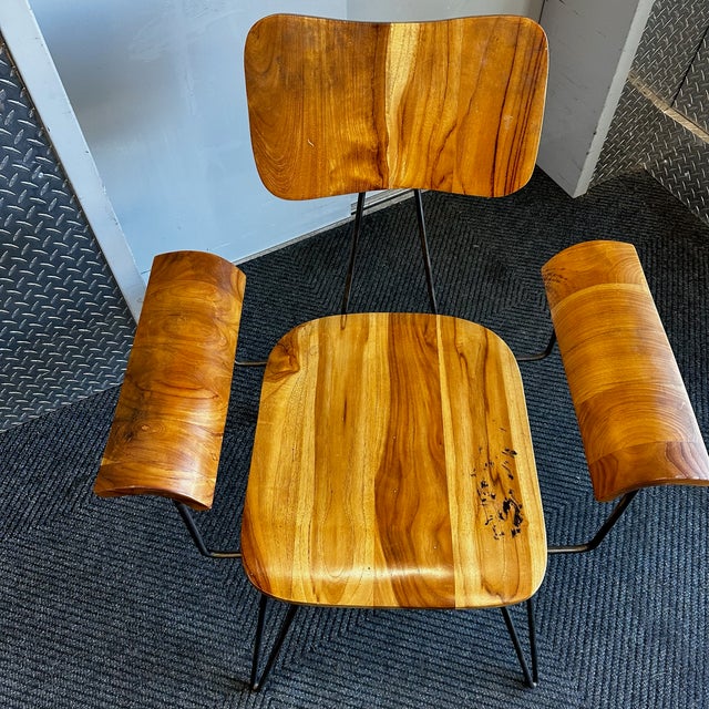 From the Source Teak Plywood Chair with Hairpin Legs Details: Originally purchased this chair from "From the Source" in...