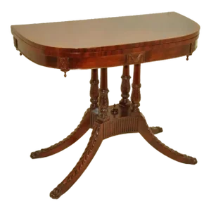 Duncan Phyfe Style Mahogany Flip Top Card Game Table C. 19th Cent.
