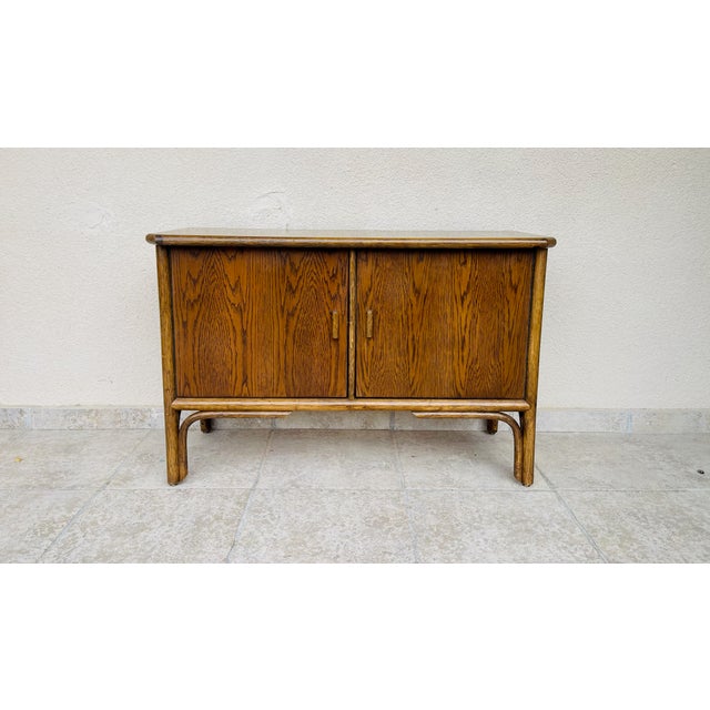Vintage Ash and Bamboo Sideboard, 1960s For Sale - Image 11 of 11