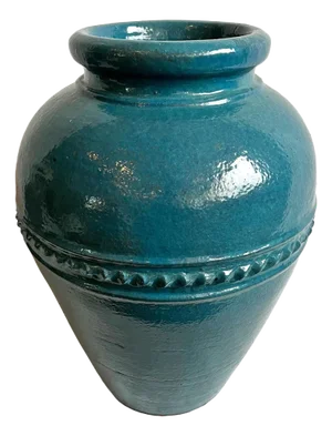Vintage Turquoise Blue Java Vase