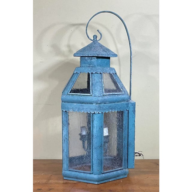 Vintage Handcrafted Solid Brass Wall Lantern For Sale - Image 4 of 13