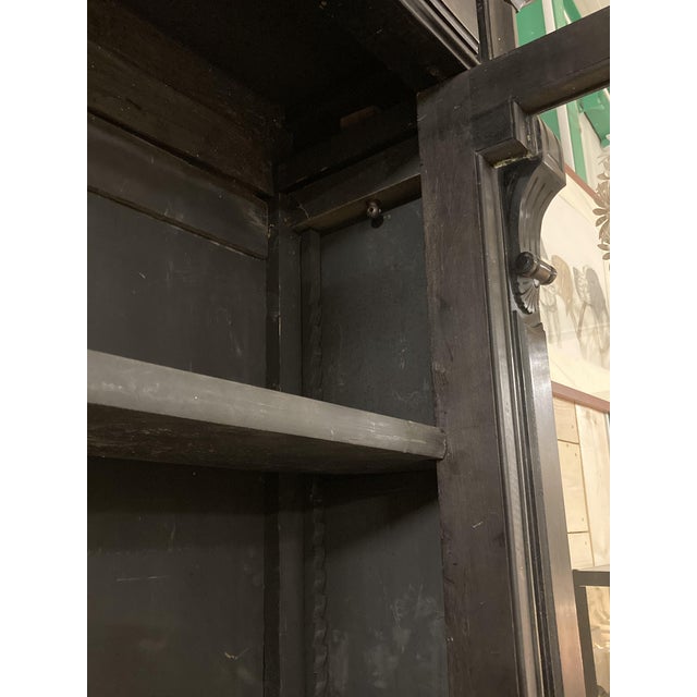 Wood Napoleon III Bookcase in Blackened Pear Wood For Sale - Image 7 of 17
