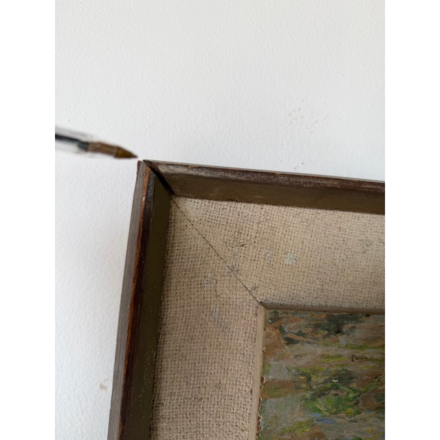 1960’s Ned Fleishman Expressionist Abstract Oil Painting on Masonite Painting – Framed For Sale - Image 11 of 11