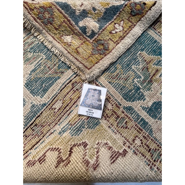 Antique Tribal Turkish Oushak Rug 13'0'' X 9'2'' For Sale - Image 4 of 4