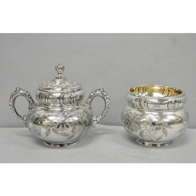 Victorian Antique Meriden B Co French Renaissance Silver Plated Figural Tea Set - 7 PCS For Sale - Image 3 of 18
