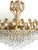 24 Karat Gold-Plated Brass and Crystal Chandelier, 1970s For Sale - Image 14 of 15