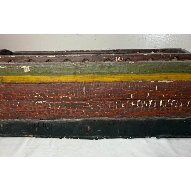 Antique Early 19th Century Handmade Carved Polychrome Wooden Folk Art Model Boat For Sale In New York - Image 6 of 18