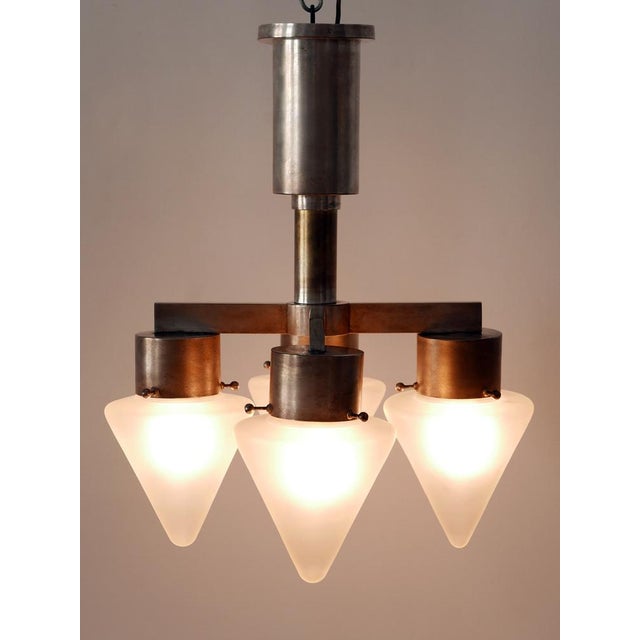 Art Deco Four-Flamed Ceiling Lamp, Germany, 1930s For Sale - Image 6 of 18