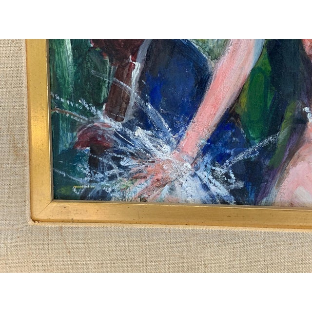 Illinois Artist Walter Moskow Nude "Vegas at Night" Oil on Board For Sale In Palm Springs - Image 6 of 12