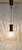 Metal Vintage Ceiling Lamp with Amber-Tinted Glass Shade on Mahogany and Brass Mount, 1980s For Sale - Image 7 of 7