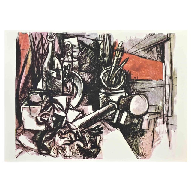 After Renato Guttuso, Objects in the Study, Phototype, 1961 For Sale