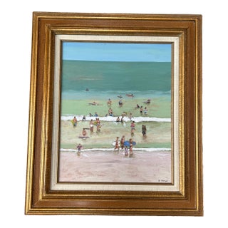 Contemporary Original Painting by Stephen Heigh “At the Beach” For Sale