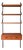 Vintage Modular Wall-Mounted Bookcase in Mahogany and Metal, 1960s For Sale