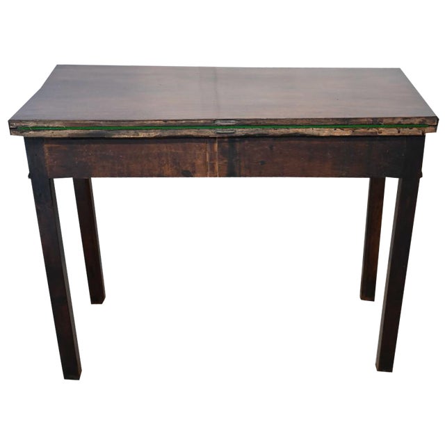 George III Mahogany Games Table Card, 1880s For Sale