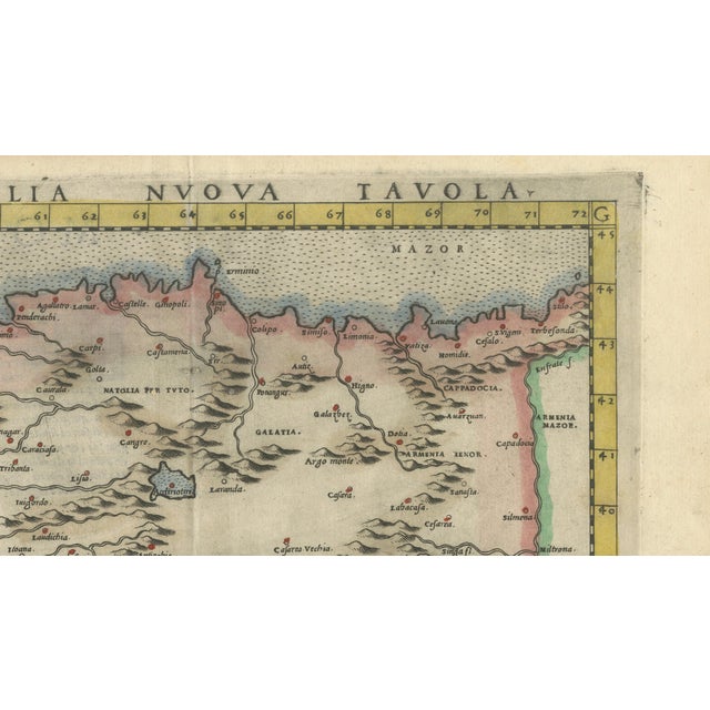 Renaissance Map of Anatolia Nuova Tavola, Italy, 1598 For Sale - Image 9 of 10