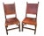 Vintage Leather Side Chairs - a Pair For Sale - Image 4 of 4