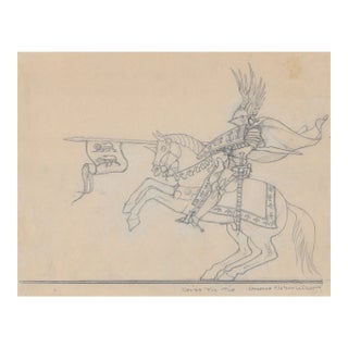 Lawrence Nelson Wilbur Medieval Knight Tile Design For Sale