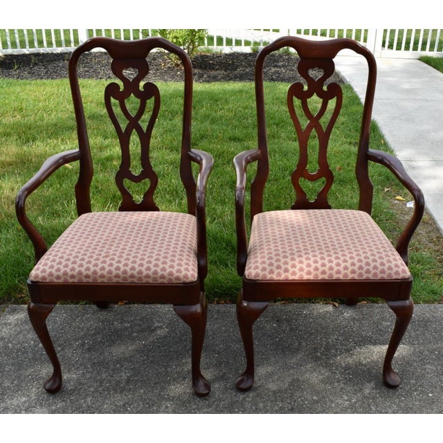 Vtg. Pennsylvania House Set of Eight Solid Mahogany Queen Anne Dining Chairs For Sale In Philadelphia - Image 6 of 17