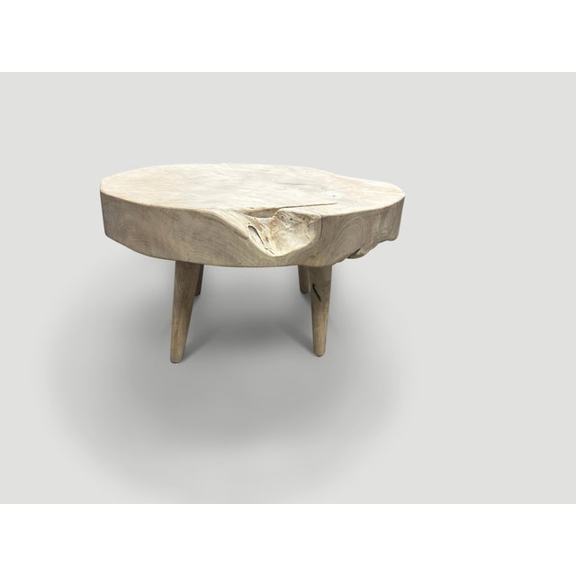 Mid-Century Modern Andrianna Shamaris Mid Century Style Organic Teak Wood Coffee Table For Sale - Image 3 of 5