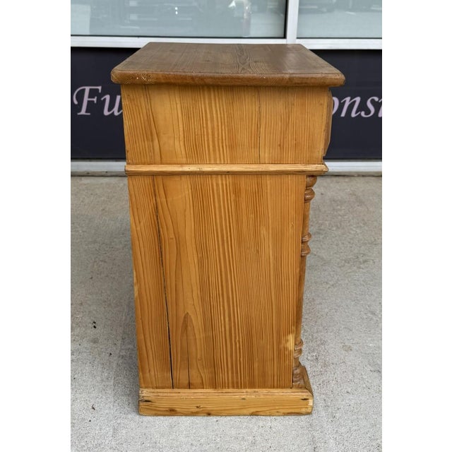 Wood Early 1900s Solid Pine Nightstand For Sale - Image 7 of 12