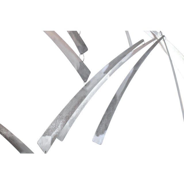 Large Vintage Artist Made Hanging Aluminum Mobile Sculpture For Sale - Image 11 of 15
