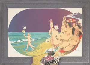 1970s "Turkish Bath" Lithograph by Herman Braun-Vega