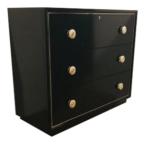 Caracole Signature Modern Ebony Finished Chest of Drawers Prototype
