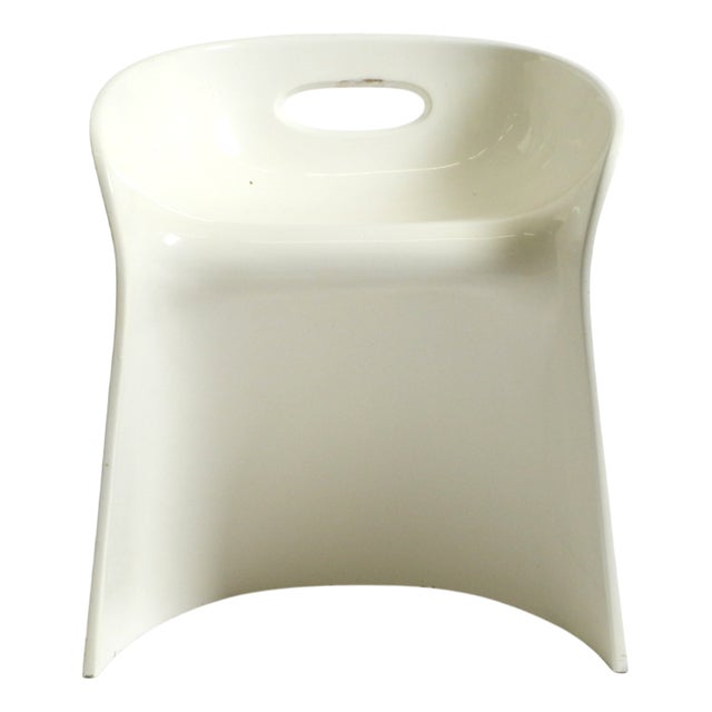 Vintage White Stool by Winfried Staeb, 1970s For Sale