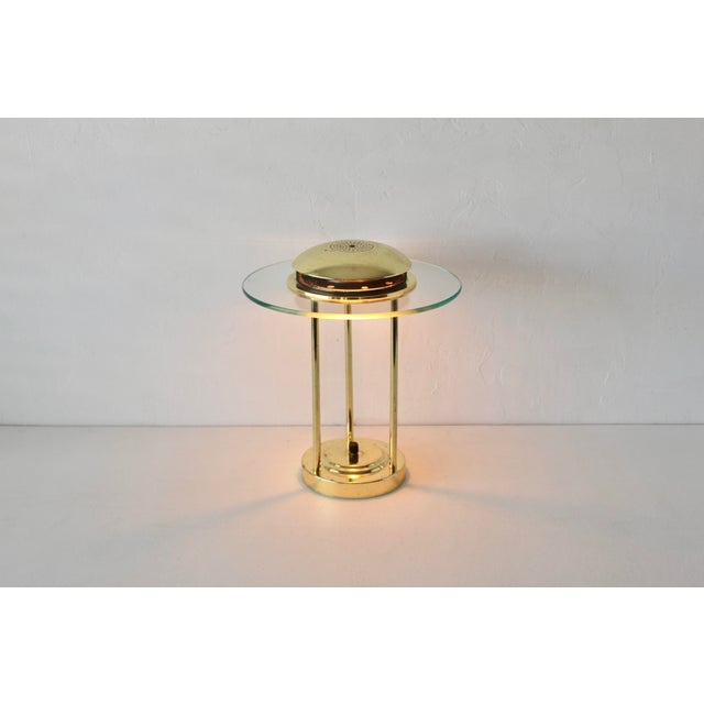 Metal Robert Sonneman Style "Saturn" Brass Finish Desk Lamp For Sale - Image 7 of 13