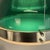 Metal Chandelier in Green Acrylic Glass Pendant Lamp, 1960s For Sale - Image 7 of 14