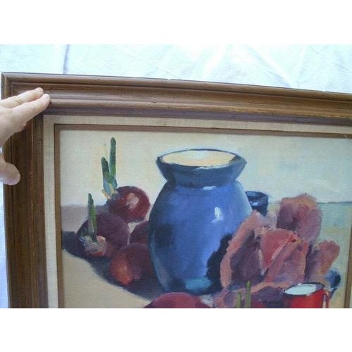 Vintage impressionist painting on canvas, signed by the Central California artist, Donald Lynch (1973). Original from the...