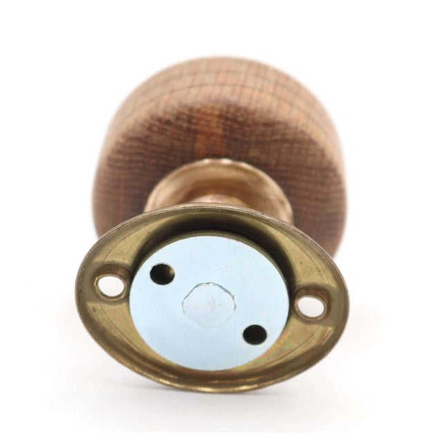 Vintage Round Wooden Dummy Door Knob For Sale - Image 4 of 4