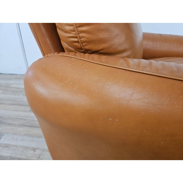 Leather Piumotto Armchair by Arrigo Arrigoni for Busnelli, 1970 For Sale - Image 10 of 17