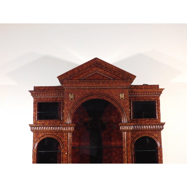 Brown Maitland Smith Biedermeier French Empire Tortoiseshell Breakfront Liquor Cabinet For Sale - Image 8 of 11