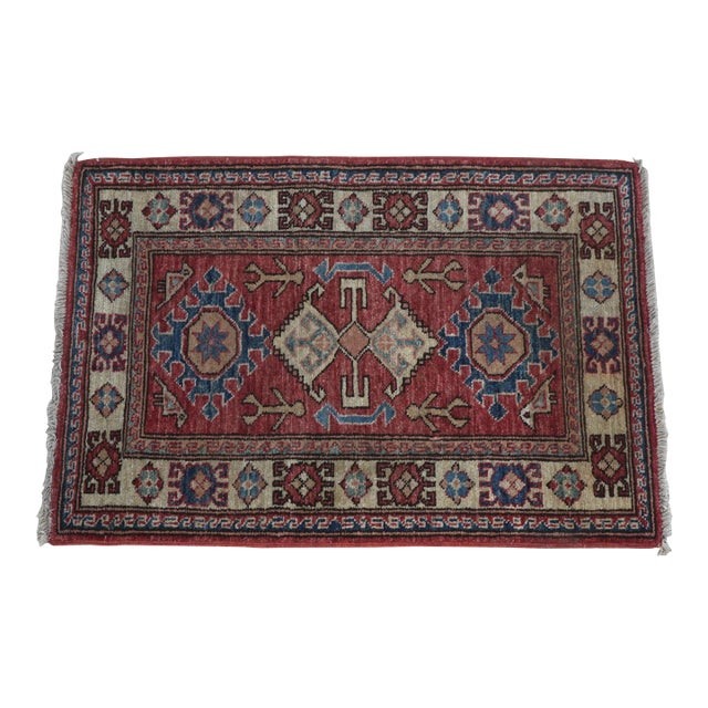 1970s Oriental Handmade Wool Prayer Rug 2’ X 2’11” For Sale