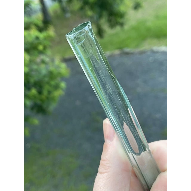 Antique 19th C. Blue Twist Glass Victorian End-of-Day Whimsy Art Hand Blown Cane For Sale - Image 15 of 18