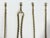 Metal Antique Two Headed Phoenix Brass Fireplace Tools on Stand For Sale - Image 7 of 11