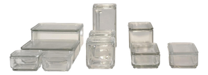 Storage Container Cubes by Wilhelm Wagenfeld for VLG Weisswasser, Germany, 1938, Set of 10