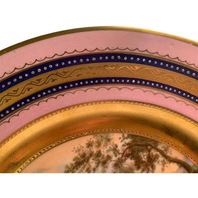 Blue Royal Vienna Hand Painted Odysseus and Nausikao Artist Signed H. Seele Plate For Sale - Image 8 of 10