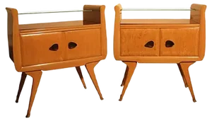 Mid-Century Italian Maple Nightstands, 1950s, Set of 2
