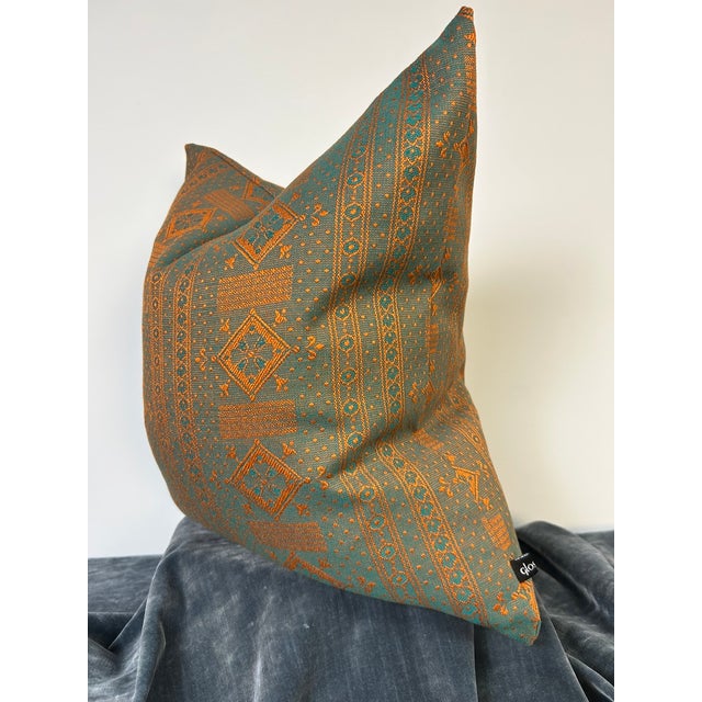 Set of Artisan Nomad Wool Neo-Folk Tribal Throw Pillow, Handworked Locally Chicago For Sale In Chicago - Image 6 of 7