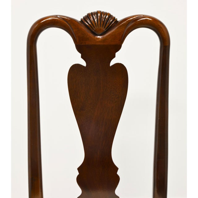 Wood Hickory Chair Mahogany Queen Anne Dining Side Chairs - Pair A For Sale - Image 7 of 11