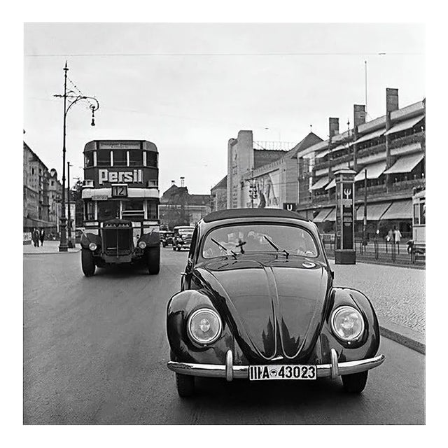 Volkswagen Beetle on the Streets in Berlin, Germany 1939, Printed 2021 For Sale