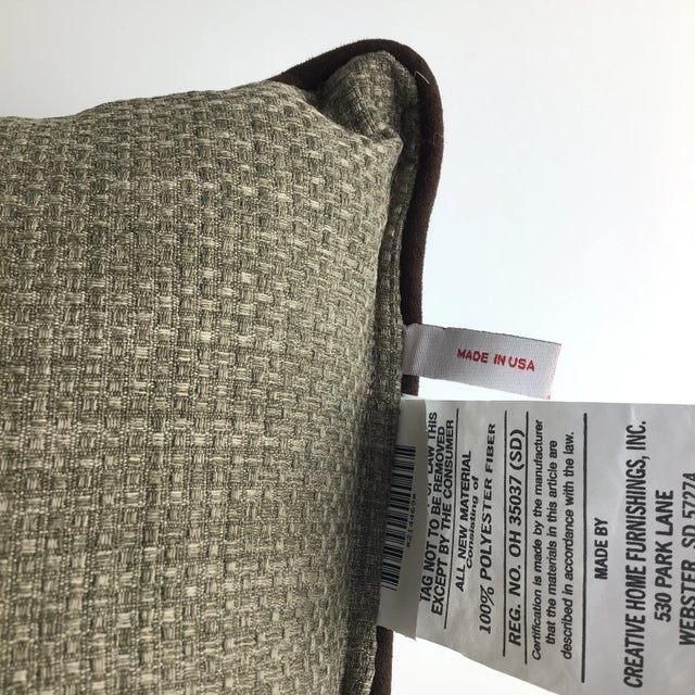 Linen Look Accent Pillow by Creative Home Furnishings Inc For Sale - Image 9 of 11