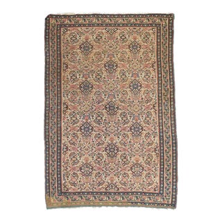 Antique Senneh Kilim Rug 4'7'' x 6'8'' For Sale