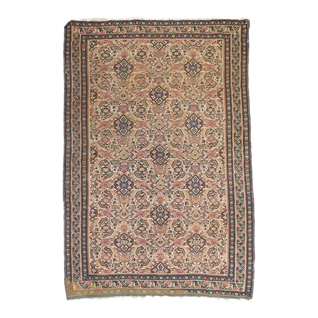 Antique Senneh Kilim Rug 4'7'' x 6'8'' For Sale